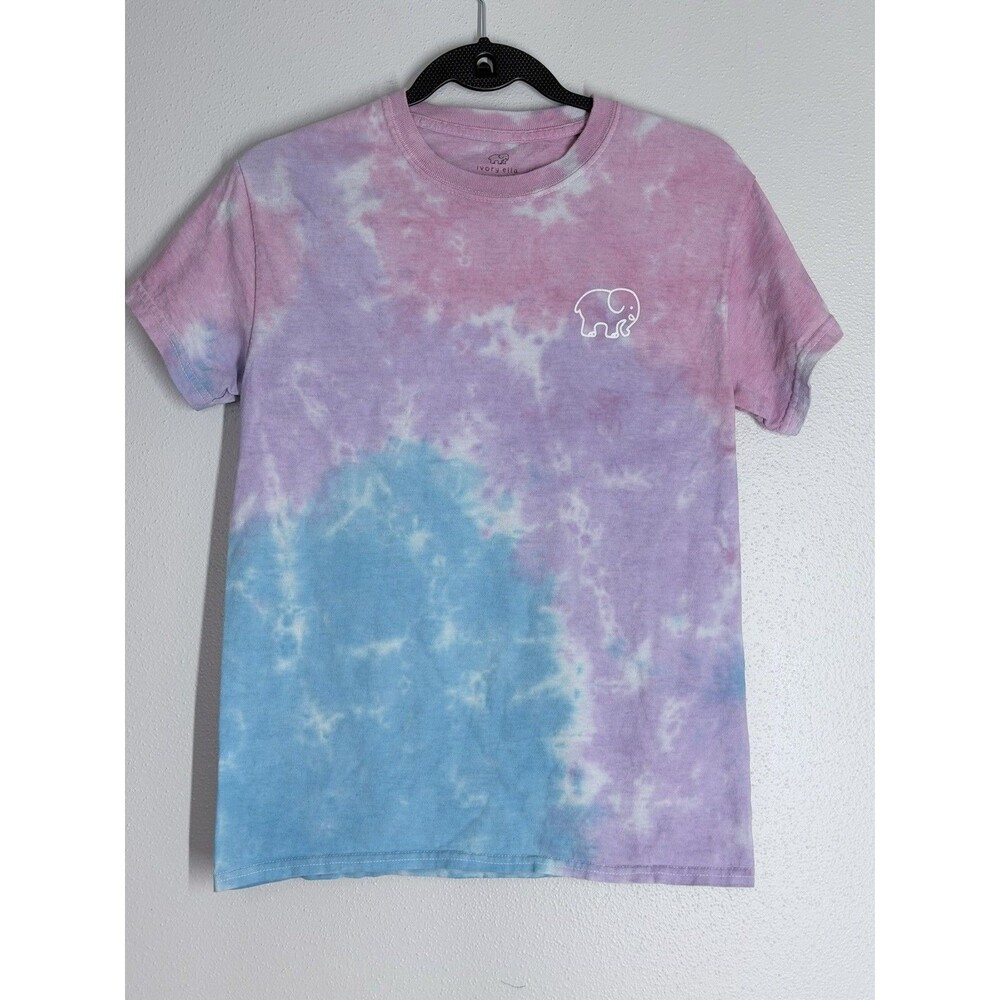 Ivory Ella Tie Dye Elephant Tee Pink Purple Blue Butterfly CC Dream Big Boho S